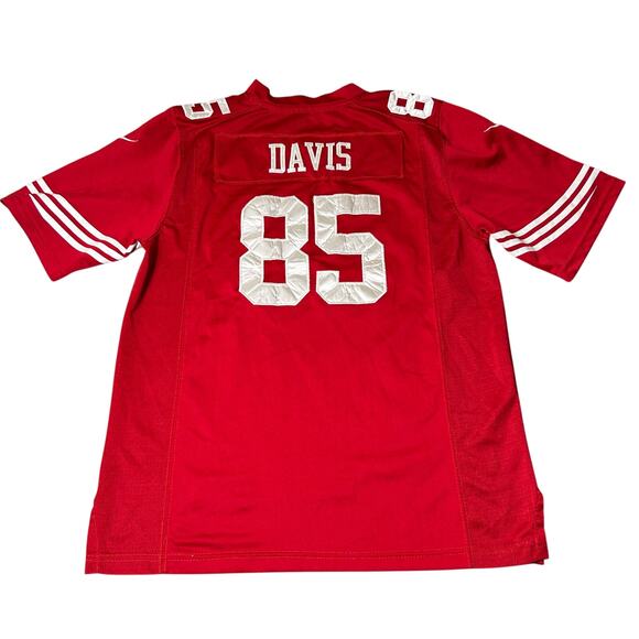 Red Vernon Davis #85 Jersey Youth XL Red Stitched San Francisco 49ers NFL‎ Nike - Picture 2 of 10